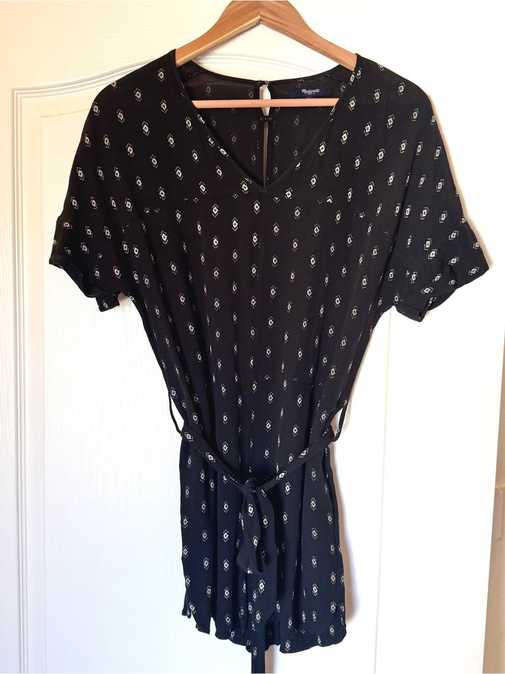 Madewell V-Neck Tie-Waist Romper